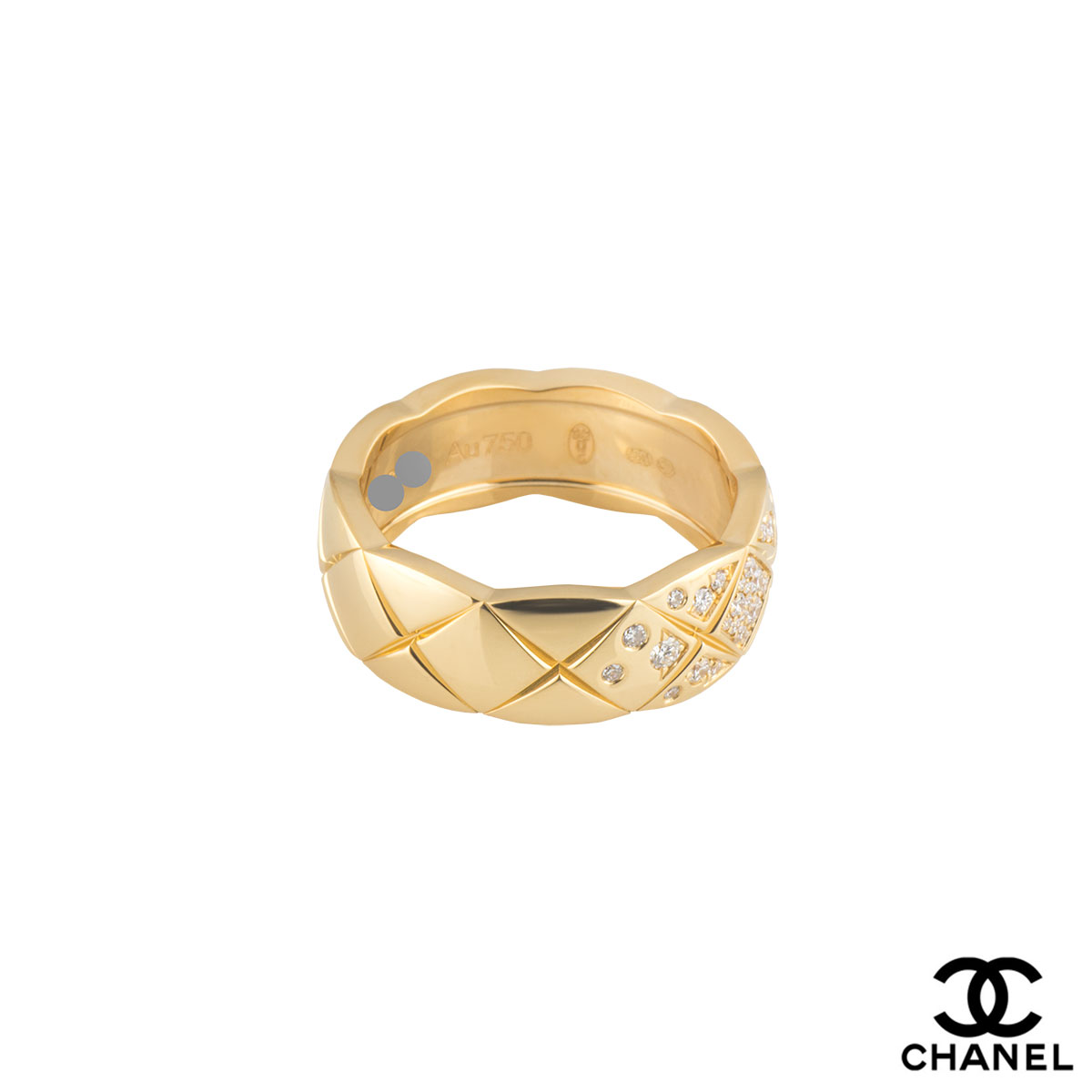 Chanel Yellow Gold Diamond Coco Crush Ring J10864 | Rich Diamonds